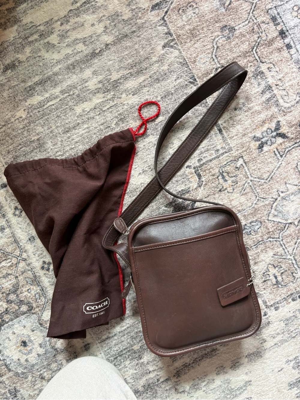 Coach Vintage camera bag y2k 90s Classic brown genuine leather 9817